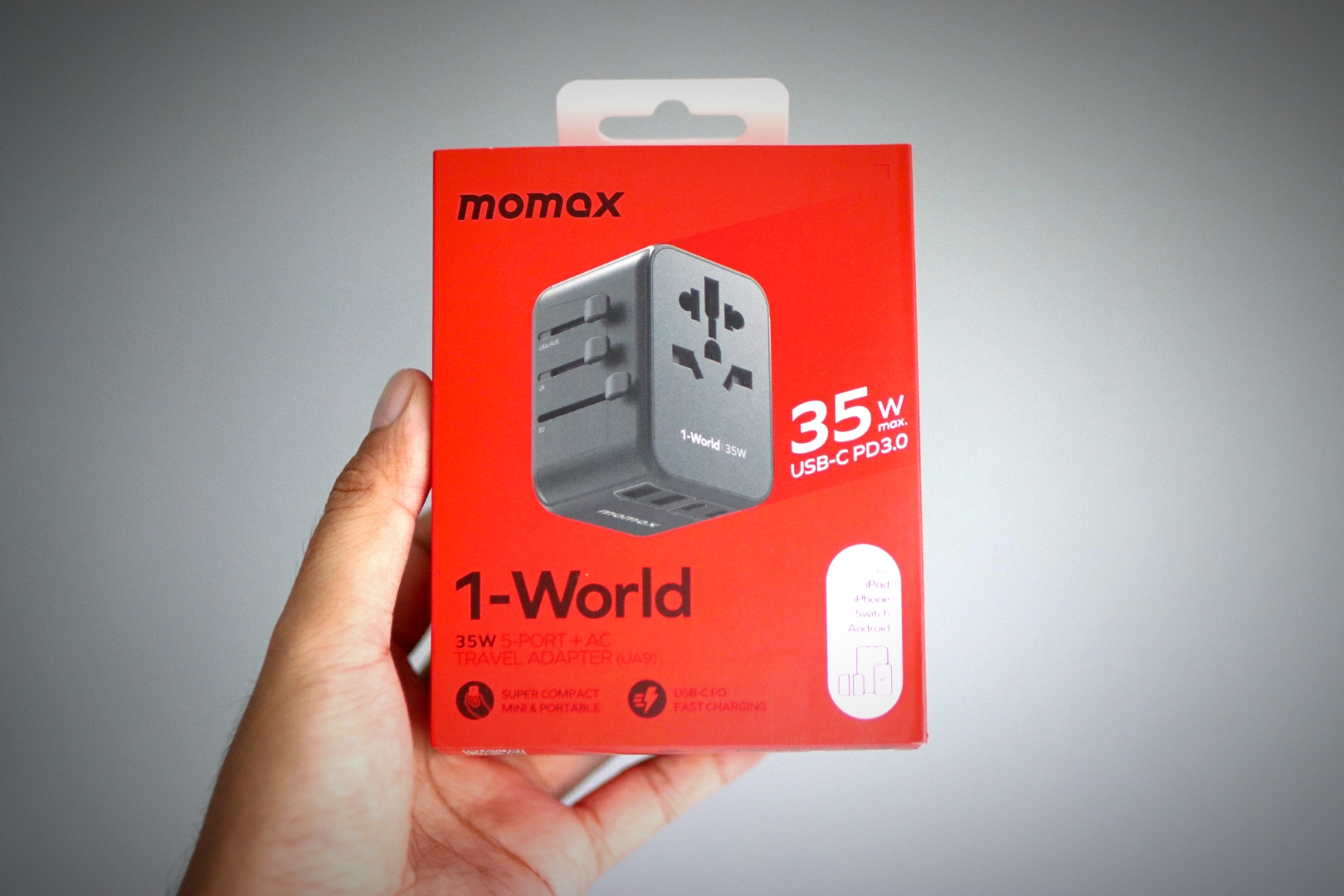 Momax 1-World PD 5 Port Travel Adapter 35W - GLINT